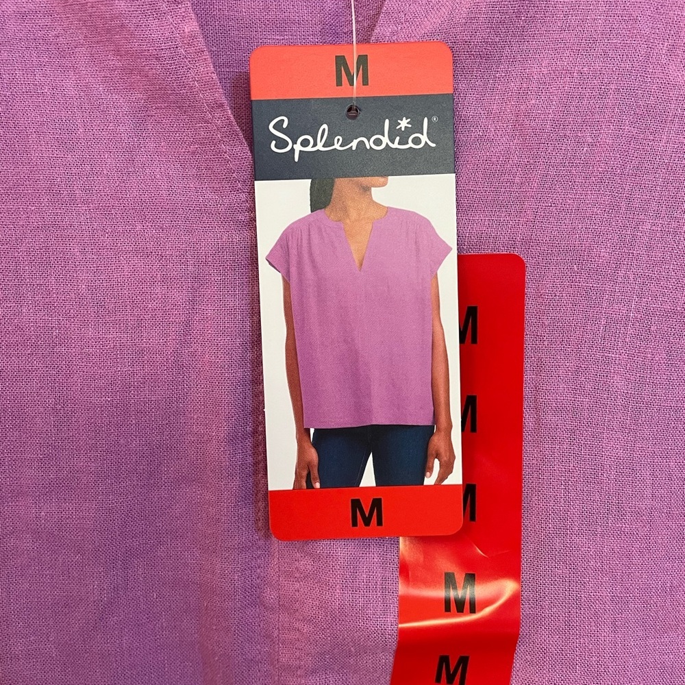 Splendid linen blend top